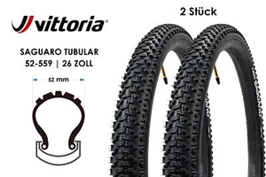 2 Stück 26 Zoll VITTORIA Saguaro Schlauch Reifen 26x2.0 Tubular 52-559 MTB - Bild 1 von 7