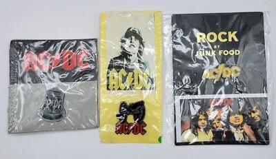 AC/DC Pin Rock And Roll Cannon Hell’s Bells CD Álbum Logo 3 (tres) Sombrero Pins Set Foto 1 de 4