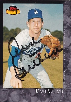 Don Sutton Signed 2001 Topps American Pie Dodgers Card #25 PSA/DNA COA Autograph - Image 1 of 4