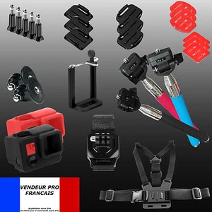 KIT GOPRO hero ski snowboard adaptateurs perche harnais fixation poignet vis - Imagen 1 de 5
