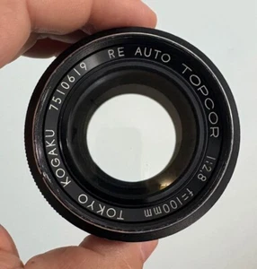 Topcon 100mm f/2.8 RE Auto Topcor Black EXCELLENT Case Caps Exakta Mount - Picture 1 of 12