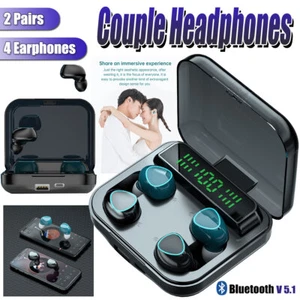 2 Pairs Bluetooth Earphones Wireless Earbuds For Samsung Note20 Ultra S10+ S9 S8 - Zdjęcie 1 z 13