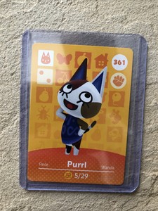 #361 - Purrl - Animal Crossing Amiibo Series 4 Card - Authentic Nintendo!