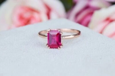 Natürlicher Moosachat Drachen Schwarz Wirbelsäulenring Verlobungsring 925 Ros... - Bild 1 von 3