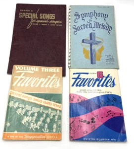 Lot of 4 Gospel Music Books Favorites Number 6 & Vol Three Special Songs Sacred - Picture 1 of 20