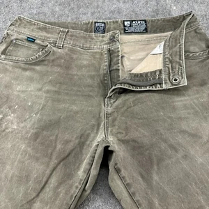 Pantalones Kuhl Para Hombre 40x30 Verde Carpintero Pierna Recta Calce Relajado Lona Elástica - Imagen 1 de 12