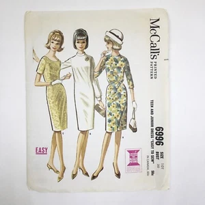 Años 60 MCCALL'S 6996 De Colección Patrón Teen Jr Fácil Mod Vestido Vaina Delgado Talla 10T - Imagen 1 de 11