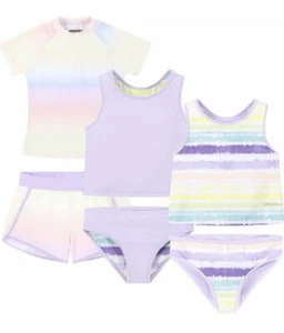 Eddie Bauer Youth Reversible 4-Piece Swim Set Size M 10/12 SPF 50 Free Shipping - Picture 1 of 3