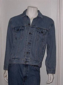 MEN'S LEVI'S SIGNATURE DENIM WESTERN MOTOCYCLE JACKET SIZE M LONG SLEEVE BLUE - Picture 1 of 1