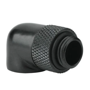 Black Tube Fitting Connector Adapter Durable For Computer PC Water Cooling k - Afbeelding 1 van 6