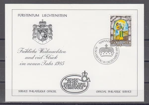 LIECHTENSTEIN : 1984 MINT CARD FDC - SCOTT # 802 XMAS - Picture 1 of 1