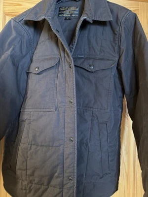 Chaqueta acolchada Filson para hombre cubierta tela ceniza/marrón, mediana Foto 1 de 4