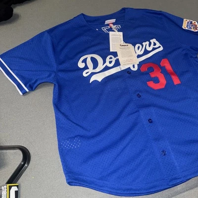 LA Dodgers Mitchell & Ness Blue #31 Mike Piazza Jersey Men’s Size 48XL  NWT $130 - Image 1 of 4