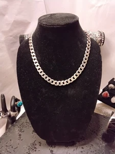 Sterling Silber 11 mm Kubanische Gliederkette 18 Zoll 97,4 Gramm Italien - Bild 1 von 9