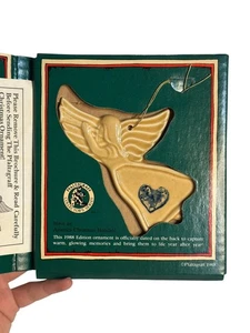 Vintage 1988 Pfaltzgraff "America Angel" Christmas Ornament | Stoneware w/ Box - Picture 1 of 4