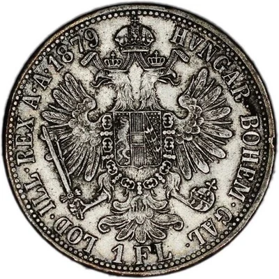 AUSTRIA coin 1 Florin 1879 XF Extremely Fine - Image 1 of 4