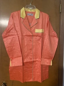Fernando Sanchez Long Sleeve Nightshirt Orange Pajama Top Size S NWT - Picture 1 of 9