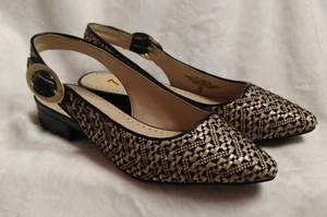 Neu ohne Etikett Adrienne Vittadini Größe 7 Papina Slingback-Pump gewebt gepolstert mehrfarbig - Bild 1 von 5