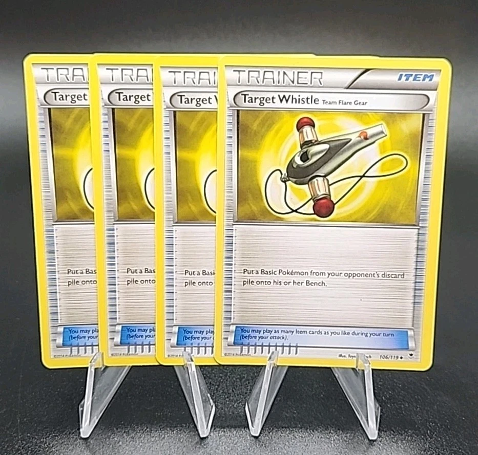 4x Target Whistle 106/119 XY Phantom Forces Item Trainer Playset Pokemon - Image 1 of 1