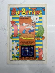 Burger Time Intellivision Atari 2600 Vintage Videojuego Impreso Anuncio/Arte de Pared - Imagen 1 de 2