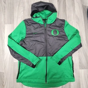 Felpa Nike Oregon DUCKS Unisex L (Large) Verde/Blu Dri-Fit Full Zip - Foto 1 di 16