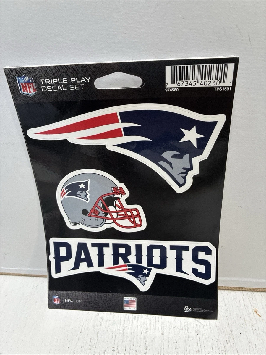 Rico Industries Patriots 3-Piece Retro Spirit Decals Set - Team Stickers For Cars & Gear - View #6