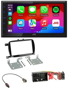 JVC Bluetooth USB MP3 2DIN DAB Autoradio für Fiat 500X ab 2016 klavierlack schwa - Bild 1 von 10