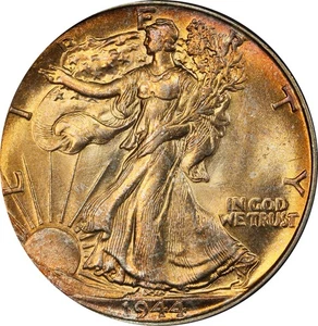 1944 MS62 Walking Liberty Half Dollar, PCGS 45044459 - Picture 1 of 4