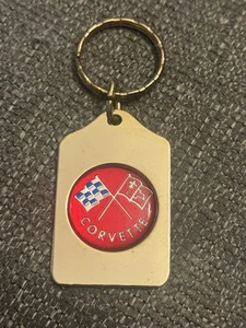 Vintage Chevrolet Corvette Brass Keychain Red - Picture 1 of 4