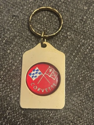 Vintage Chevrolet Corvette Brass Keychain Red - Image 1 of 4