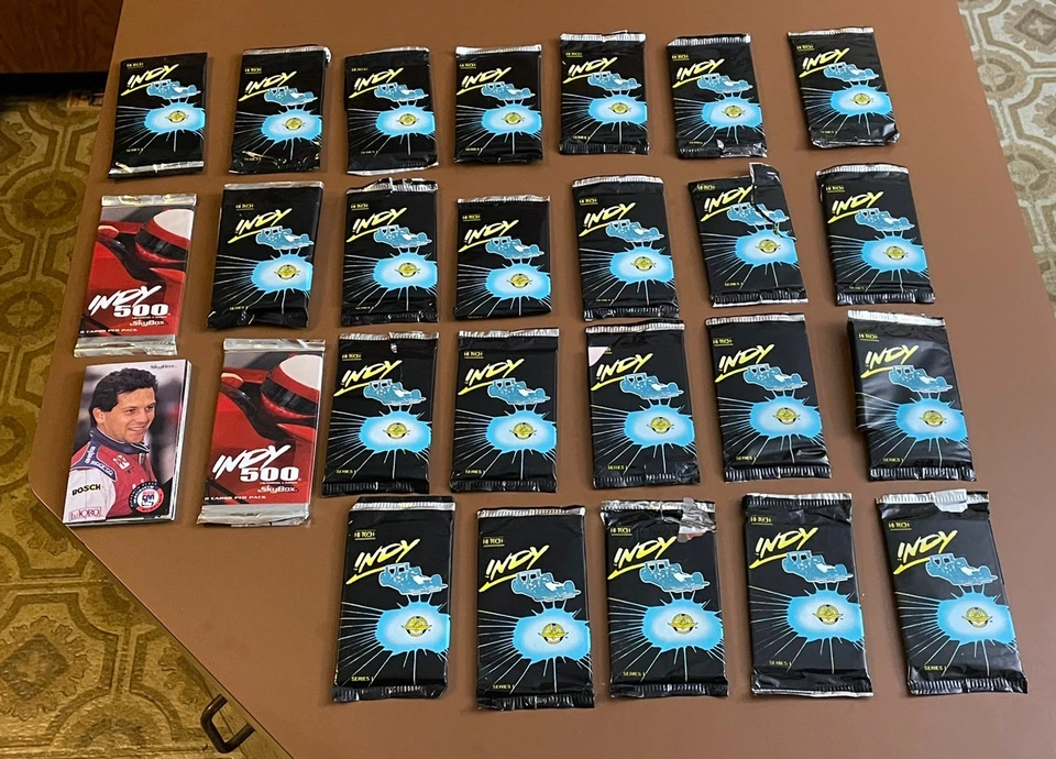 1993 Hi-Tech Indy 500 Indy Car Racing Trading Cards 25 Open Packs Series 1 - Image 1 of 1