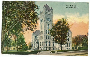 Fall River MA Court House Vintage Postcard - Picture 1 of 2
