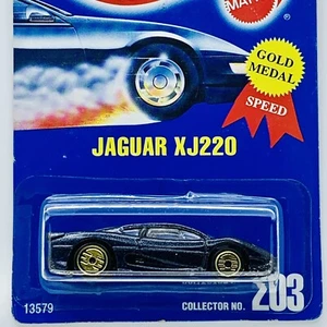 Hot Wheels 1995 Blue Card Gold Medal Speed Collector Jaguar XJ220 - Y - Picture 1 of 4