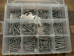 #8 with 6 & 8 head phillips oval garnish moulding trim chrome screws 144pc d - Bild 1 von 1