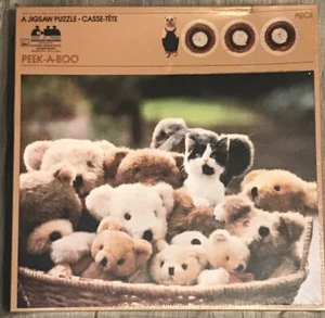 American Publishing 1999 NOS 1000pc Puzzle SEALED Peek-A-Boo Kitty in Bears BNIB - Picture 1 of 5