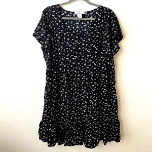 Passport Womens Dress Size 3x Blue Cottagecore Floral Midi - Picture 1 of 8