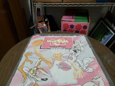Vintage 1996 Space Jam Beach Towel Michael Jordan Looney Tunes Bugs Bunny VTG Cover