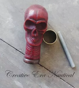 ANTIQUE SKULL HEAD HANDLE FOR WALKING STICK CANE STYLE VINTAGE PERINIMUM GIFT - Picture 1 of 9