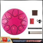 6 Inch 8 Tune Hand Pan Tank Steel Tongue Drum Percussion Instrument (Pink)