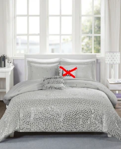 Intelligent Design Zoey Ombre Metallic Triangle 4 Pc Duvet Set - KING / CAL KING - Picture 1 of 4