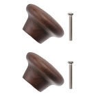 2 PCS Cabinet Door Handles Single Hole Solid Wood Drawer Pull
