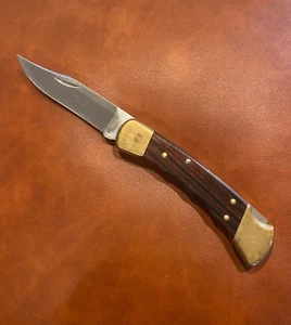 Vintage 1997 Buck USA 110 Lockback Folding Hunter Pocket Knife ~Finger Grooves~ - Picture 1 of 12