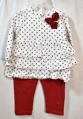 Conjunto de pantalones y top Fisher Price a lunares talla 12 meses para niña Foto 1 de 4