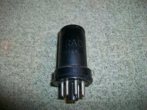 Vintage Ken-Rad 6SJ7 Black Metal Can Made in USA Tested Good - Picture 1 of 4