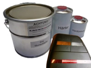7 Liter Set 2K Autolack RAL 9005 Schwarz Seidenmatt Seidenglanz Trendlack UNI ! - Picture 1 of 1