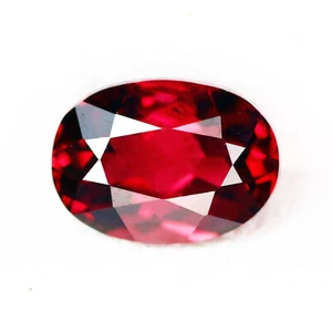 0.73 Ct Fabulous Perfect Oval 5.7 x 4.1 MM 100% Natural Pinkish Red Rhodolite !! - Bild 1 von 4