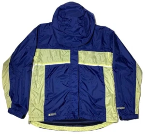 Stearns Dry Wear Jacket Adult Size S Blue & Green Hooded Waterproof Preowned - Picture 1 of 10