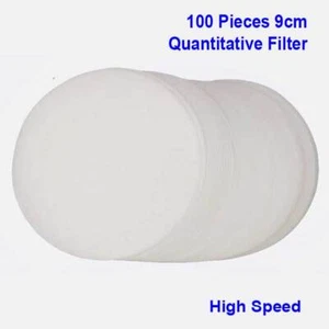 100 Pcs 9cm Fast Speed Quantitative Filter Paper Filtration Laboratory Supply - Picture 1 of 1
