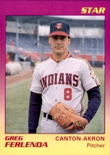 1989 Canton-Akron Indians Star #5 Greg Ferlenda Syracuse New York Baseball Card