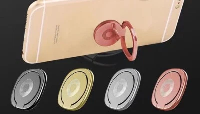 Universal 360° Finger Ring Cell Phone Holder Stand Car Magnetic Metal Plate USA - Image 1 of 4